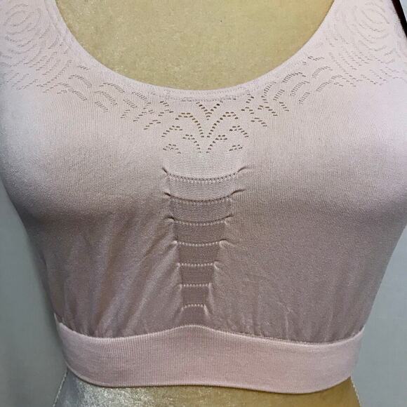 Bali NWT Pink Comfort Revolution Crop Top Women L - Picture 3 of 8